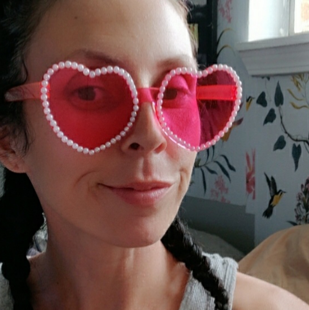Handmade Pink Pearl Sunglasses